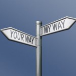 Illustration - your way my way street signs