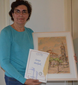 Sonaj Breljak s Nagradom i umjetniökom slikom